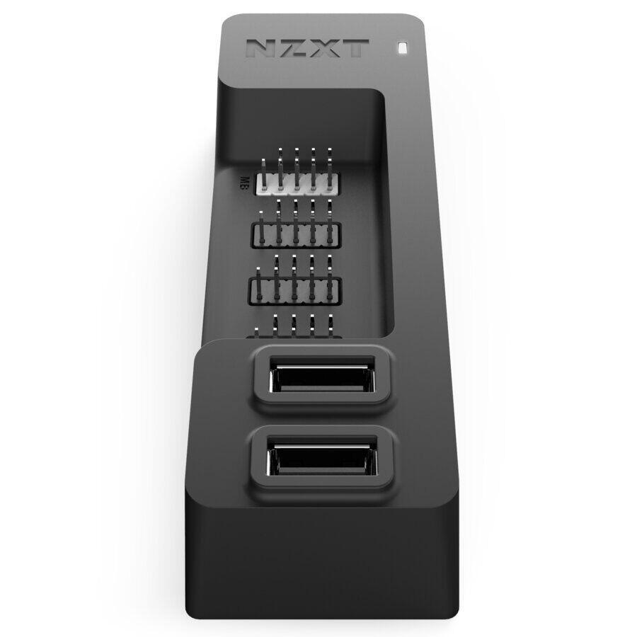 Offizielle Produktabbildung des damaligen NZXT Internal USB Hub mit drei internen Anschlüssen und zwei USB-A-Buchsen, keine eigene Testaufnahme - Bild: NZXT