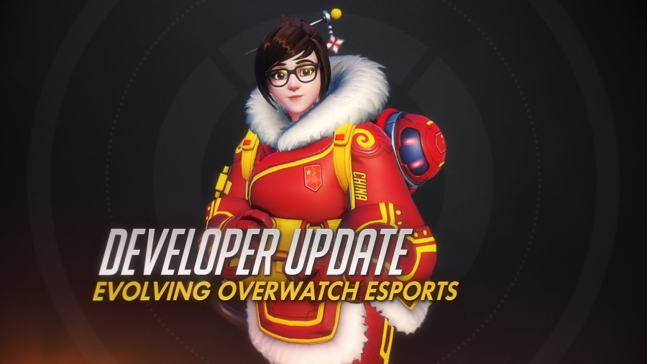 Mei in chinesischen Teamfarben auf dem offiziellen Motiv zum Overwatch-Entwickler-Update von Oktober 2017 - Bild: Blizzard Entertainment