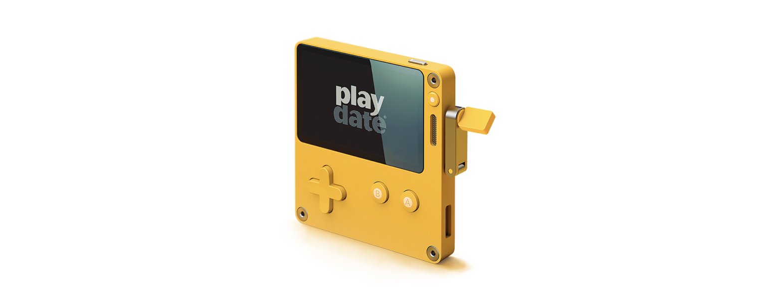 Playdate-Handheld mit Kurbelsteuerung - Bild: Panic
