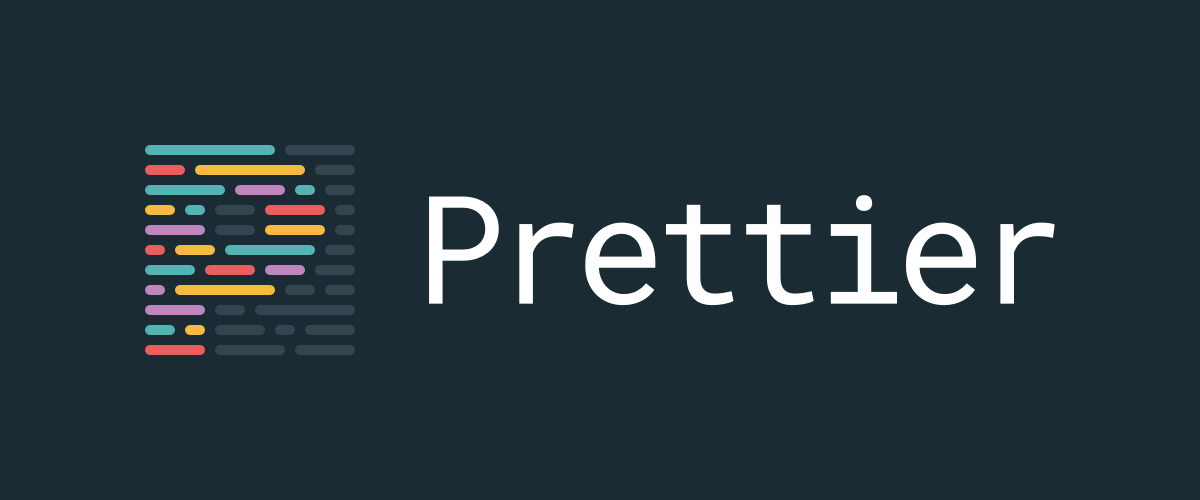 Offizielles Prettier-Logo mit farbigen Codezeilen und Schriftzug als Symbolbild, keine Editoraufnahme - Bild: Prettier-Projekt