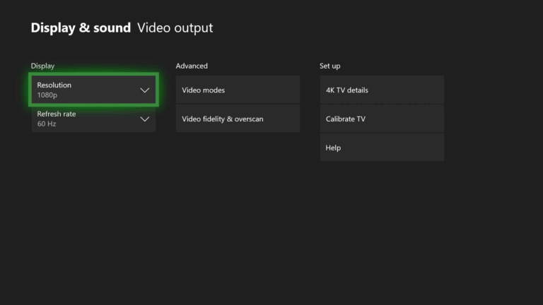 Xbox-One-Menü für Auflösung und Bildwiederholrate, offizielle Animation - Bild: Microsoft