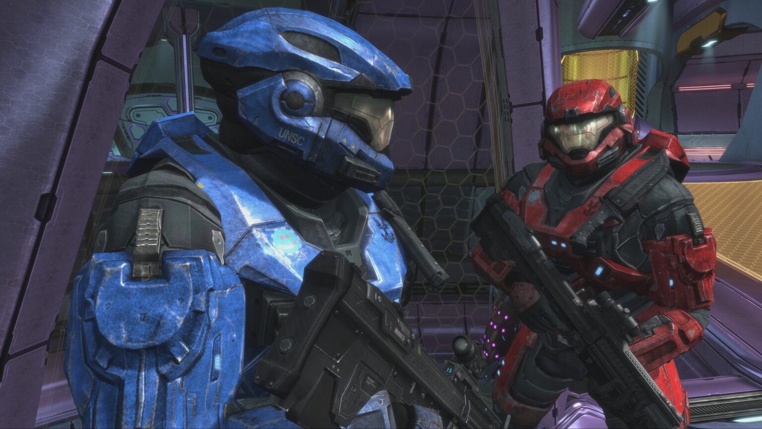 Blauer und roter Spartan im offiziellen Bild zum Halo-Reach-Test auf Xbox One - Bild: 343 Industries / Halo Support
