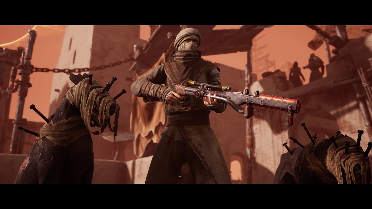 Figur mit Gewehr in Remnant: From the Ashes aus dem offiziellen Trailer - Bild: Gunfire Games