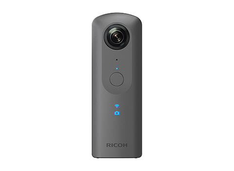 Ricoh Theta V in Metallic-Grau, offizielles Produktfoto - Bild: Ricoh