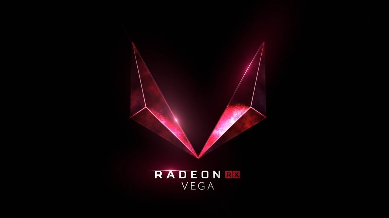 Radeon-RX-Vega-Schriftzug und rotes Vega-Symbol im offiziellen AMD-Vorstellungsvideo von 2017 - Bild: AMD