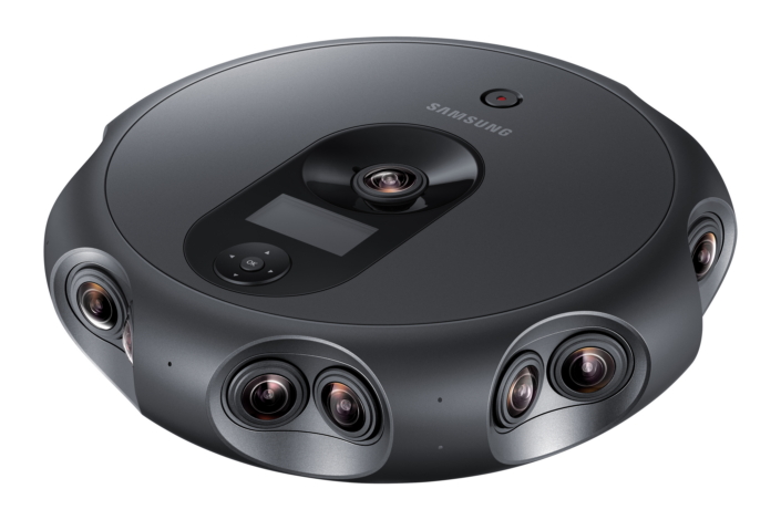 Samsung 360 Round mit seitlichen Stereokamerapaaren und nach oben gerichtetem Objektiv, offizielles Produktmotiv - Bild: Samsung