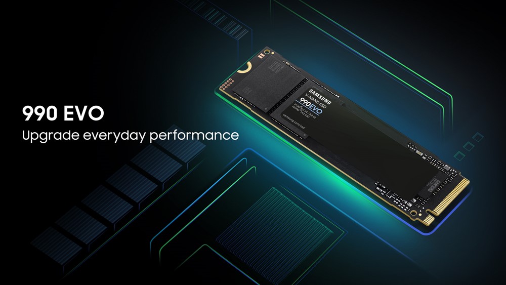 990-EVO-Serie: abgebildet ist das 2-TB-Modell - Bild: Samsung