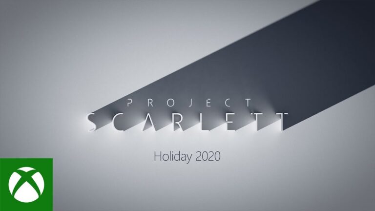 Project-Scarlett-Schriftzug und damals angekündigter Starttermin Holiday 2020 im offiziellen Xbox-Video vom Juni 2019 - Bild: Xbox / Microsoft