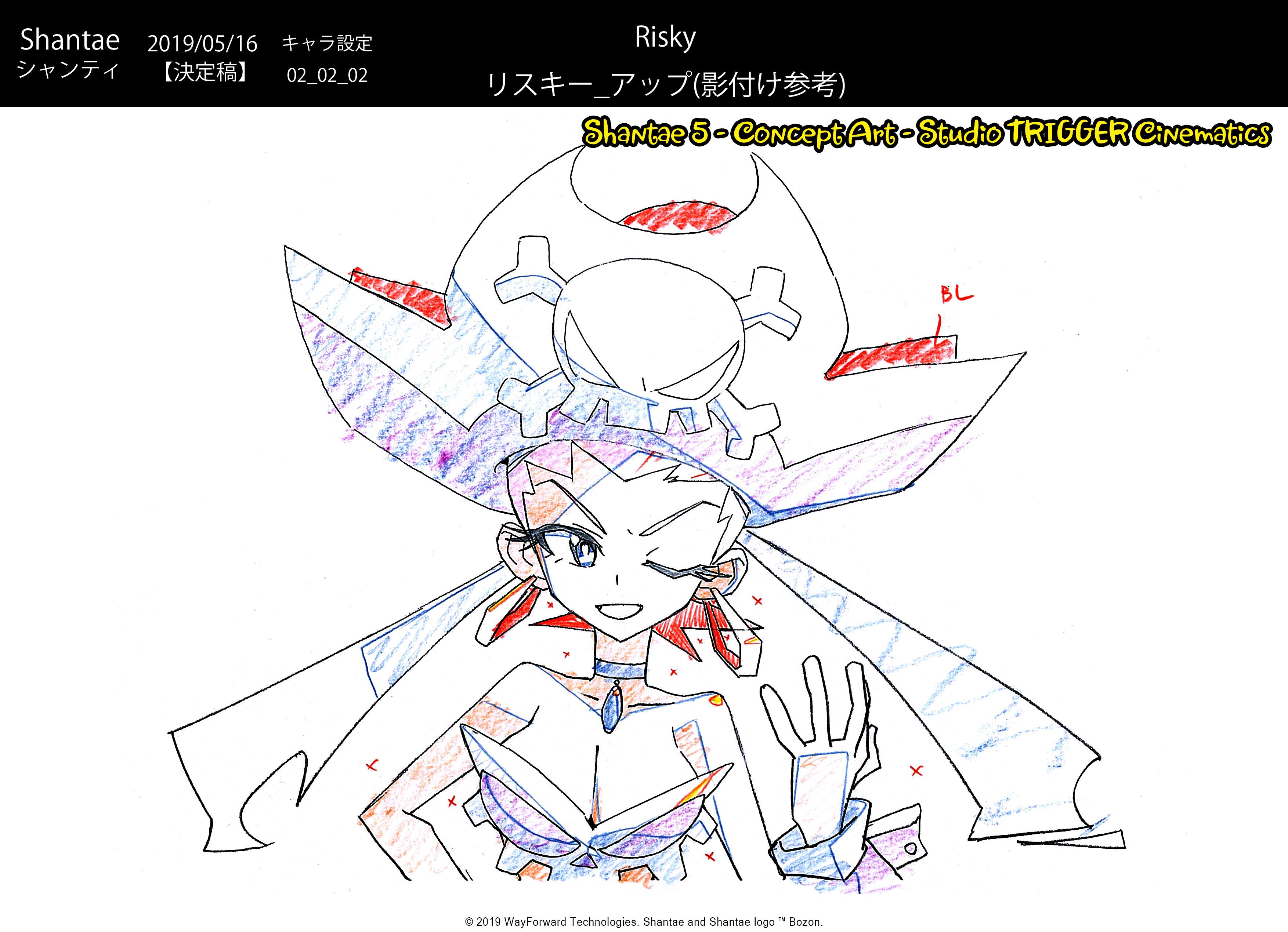 Produktionszeichnung von Risky Boots für Shantae 5 - Bild: WayForward / Studio Trigger