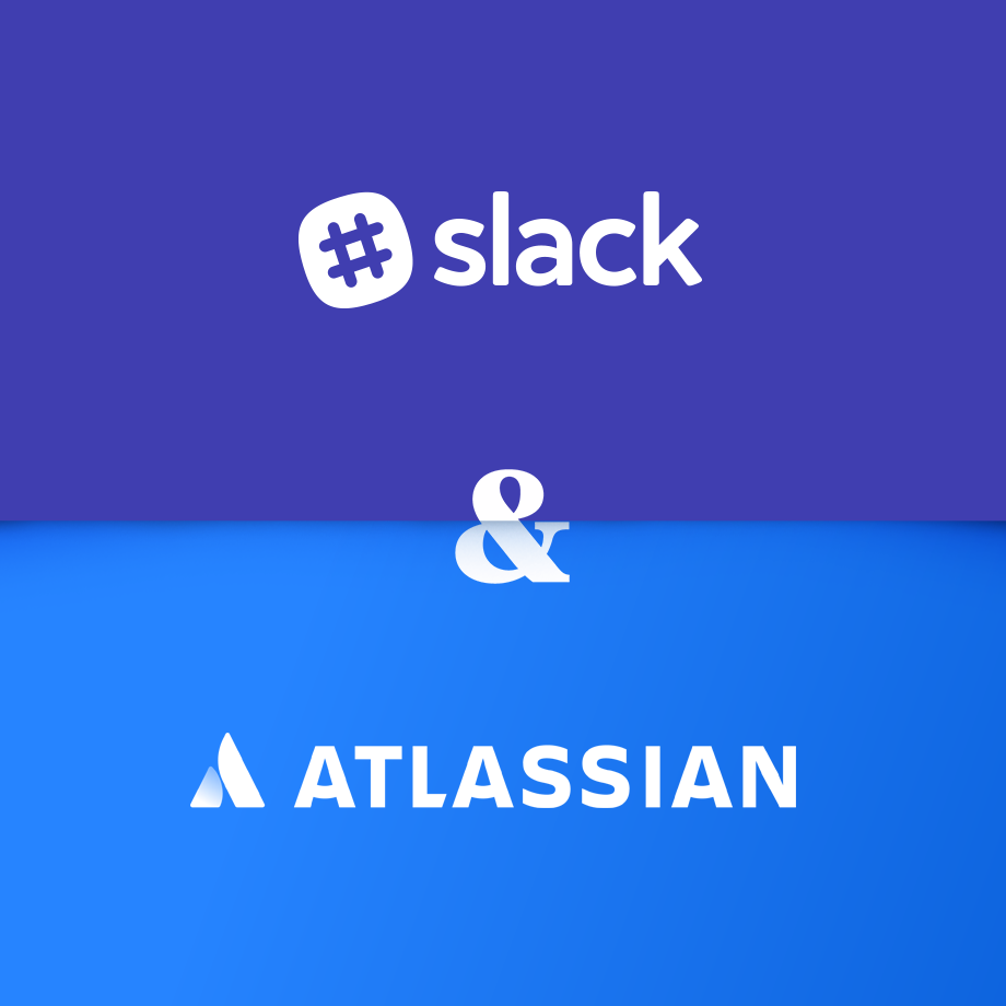 Offizielles Partnerschaftsmotiv von Slack und Atlassian zur Ankündigung im Juli 2018 - Bild: Slack / Atlassian