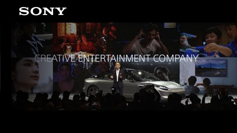Offizielles Vorschaubild von Sonys CES-Pressekonferenz 2020 mit Bühnenauftritt und Fahrzeugprototyp - Bild: Sony Electronics