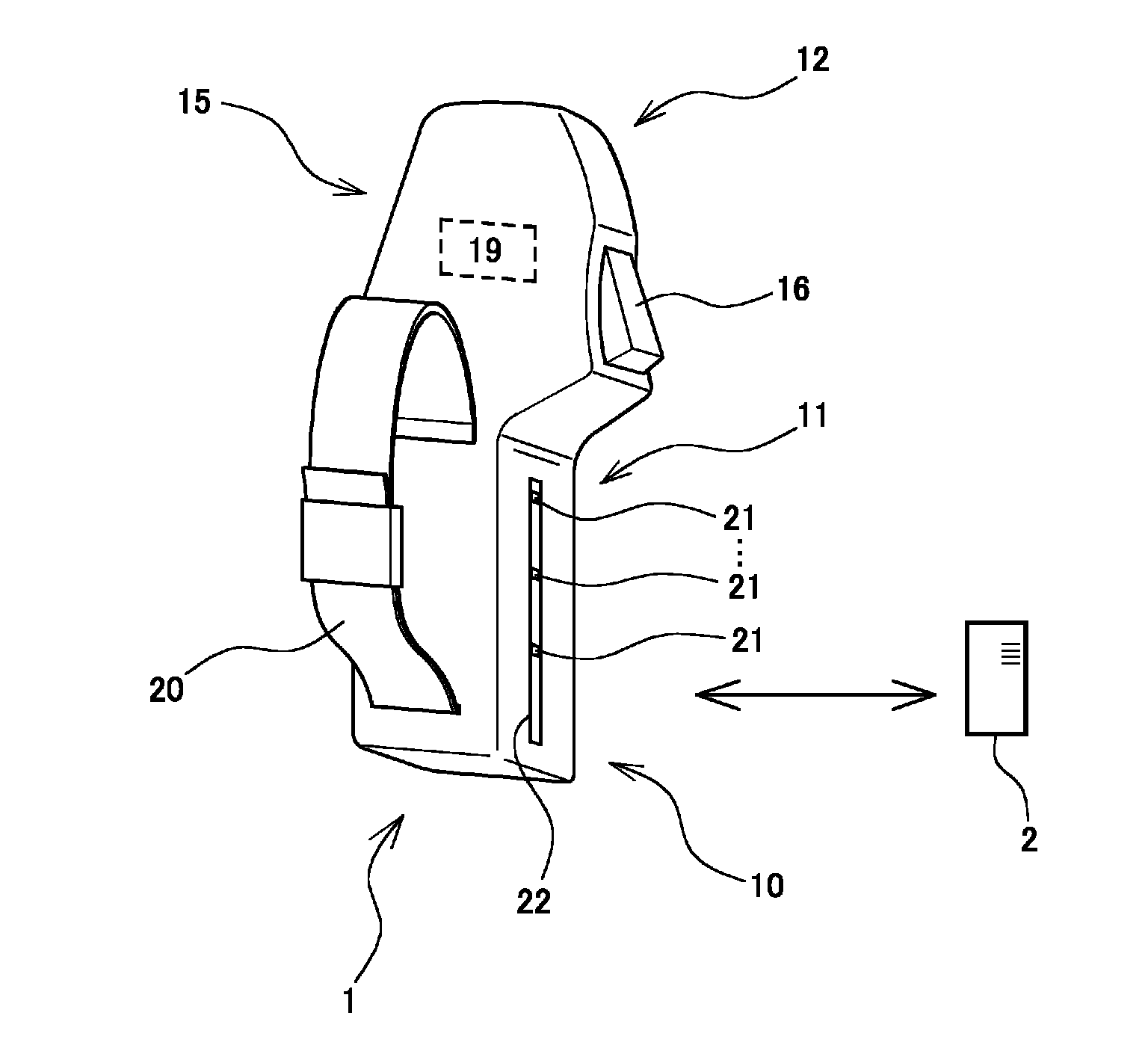 Controllerzeichnung aus der Anmeldung WO2020031271A1, Figur 1 - Bild: Sony Interactive Entertainment
