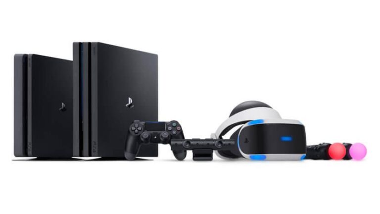Offizielles Produktmotiv mit PS4 Slim, PS4 Pro und PlayStation VR aus dem Jahr 2016 - Bild: Sony Interactive Entertainment