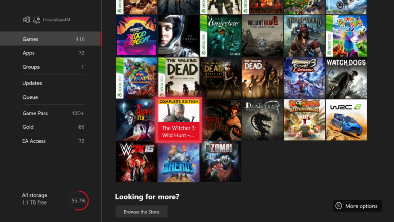 Offizieller Xbox-One-Screenshot zur geänderten alphabetischen Spielesortierung im Insider-Preview von April 2019 - Bild: Microsoft / Xbox Wire