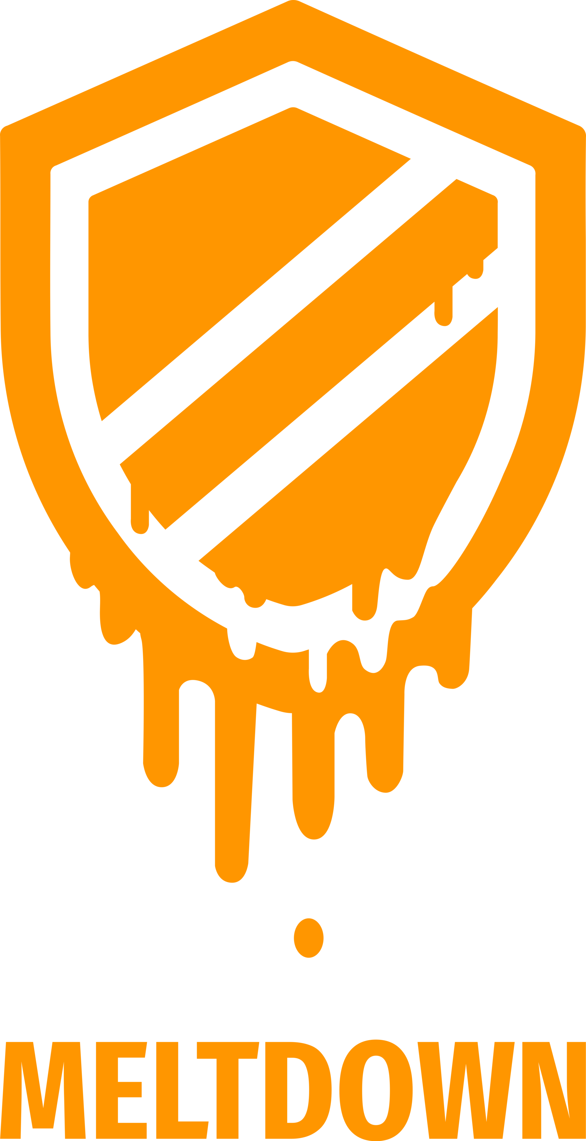 Offizielles Meltdown-Logo mit orangefarbenem schmelzendem Schutzschild, Symbolbild zur historischen Sicherheitsmeldung - Bild: Natascha Eibl / meltdownattack.com, CC0