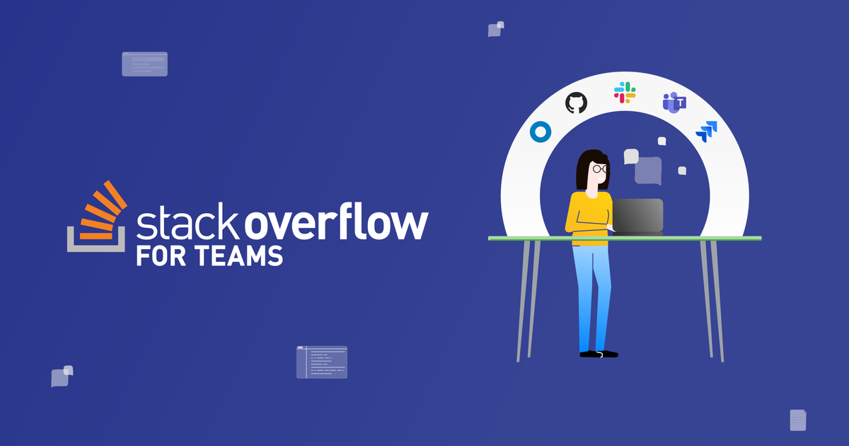 Stack Overflow for Teams, offizielle Illustration mit Jira-, GitHub- und weiteren Integrationslogos - Bild: Stack Overflow
