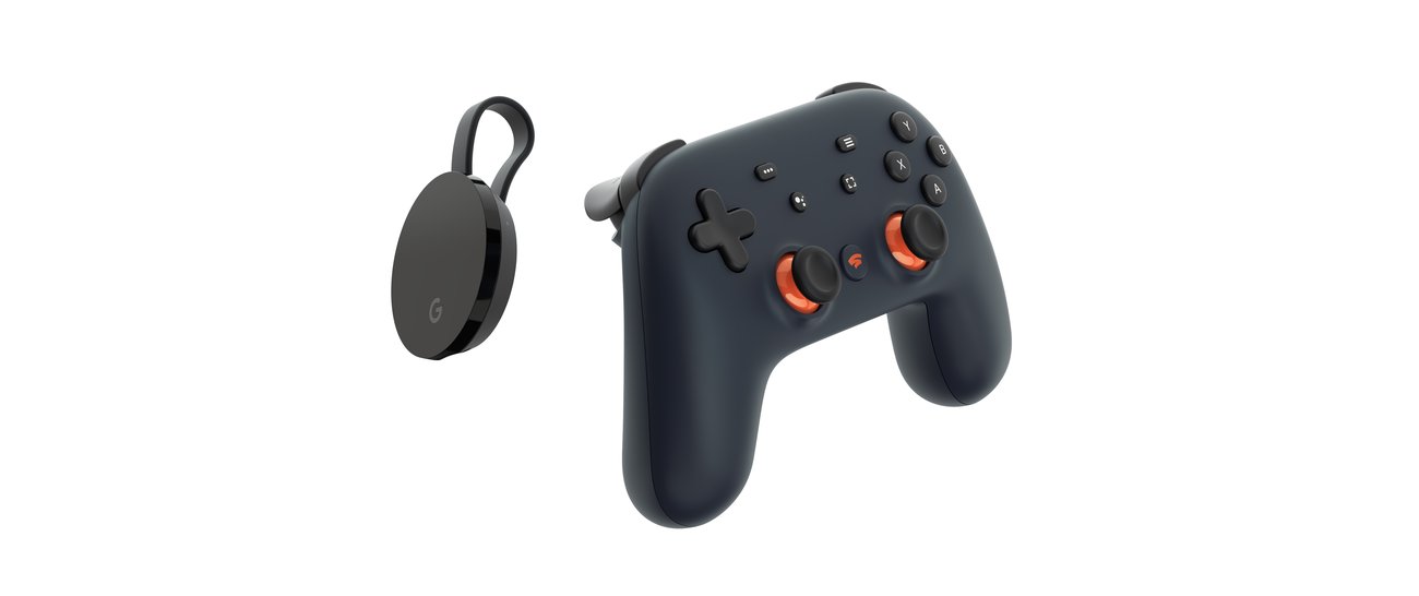 Night-Blue-Stadia-Controller und Chromecast Ultra der Founder’s Edition - Bild: Google / The Keyword