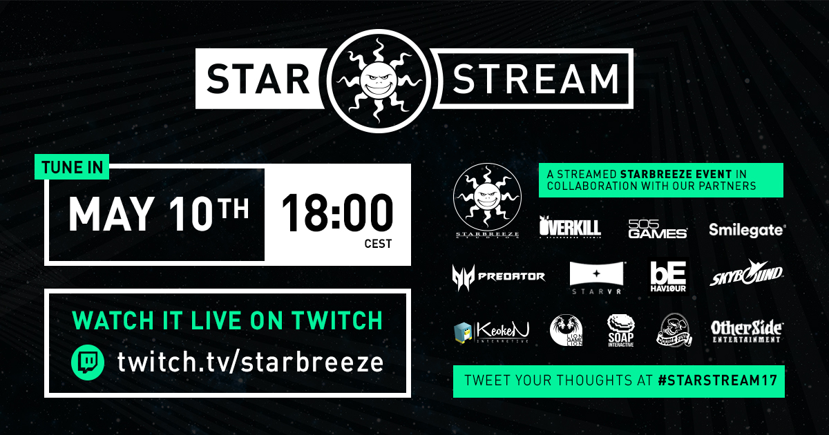 Offizielles Ankündigungsmotiv für Starstream am 10. Mai 2017 um 18 Uhr MESZ - Bild: Starbreeze