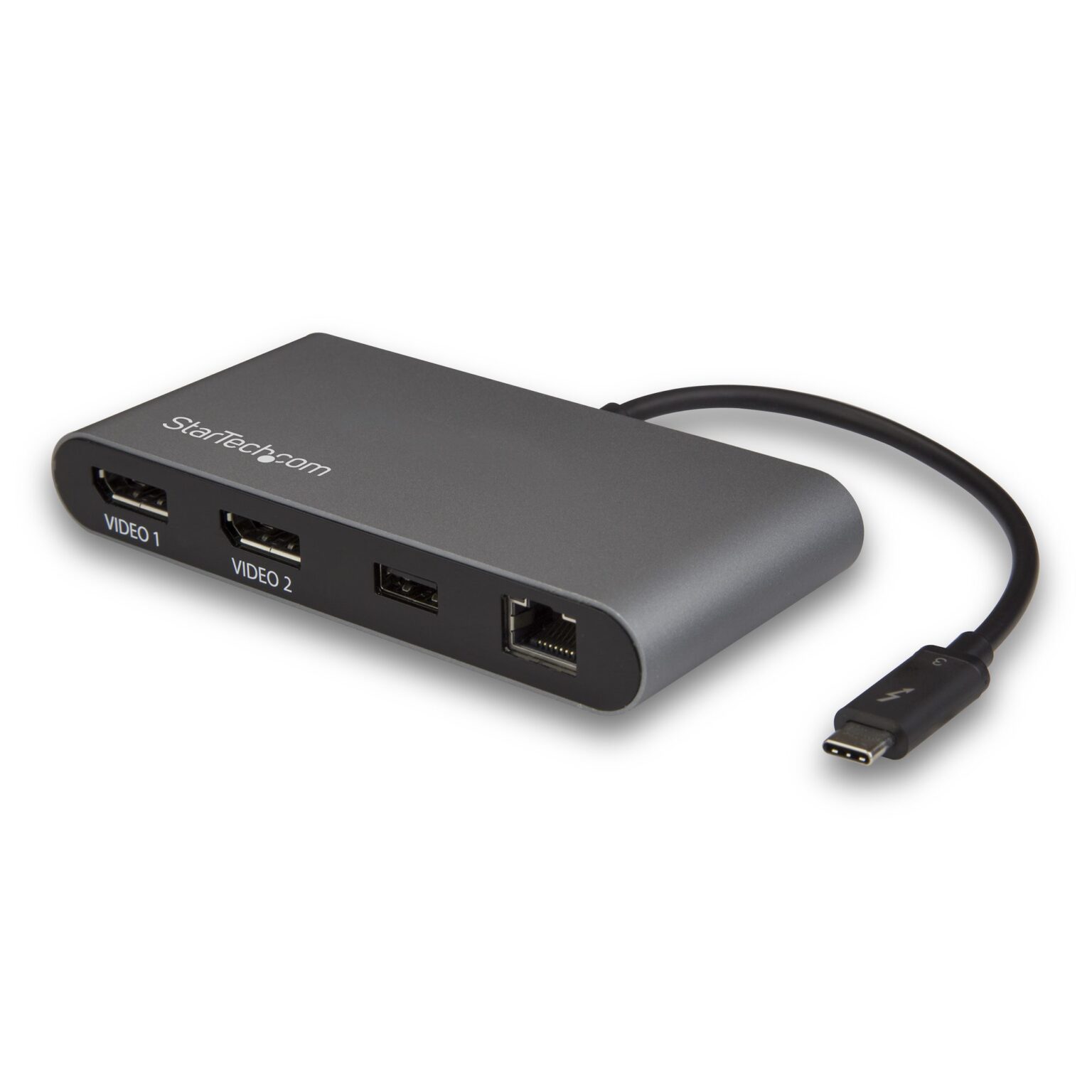 StarTech-Dock TB3DKM2DP mit DisplayPort, USB und Gigabit-LAN - Bild: StarTech.com
