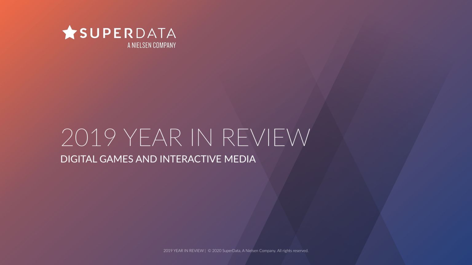 Titelseite von SuperDatas Bericht 2019 Year in Review zu digitalen Spielen und interaktiven Medien - Bild: SuperData / Nielsen