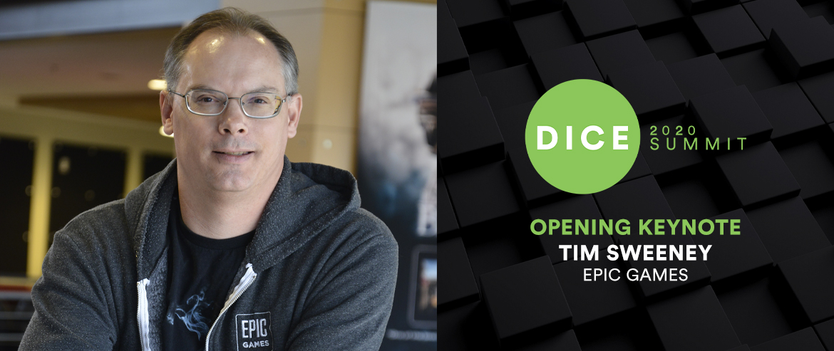 Tim Sweeney, DICE-Keynote-Motiv - Bild: AIAS