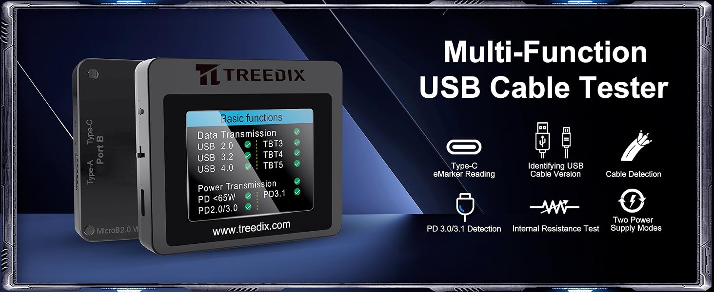 Treedix USB-Kabeltester - Bild: Treedix