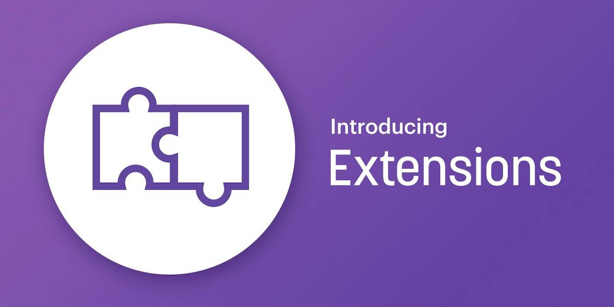Offizielles Twitch-Ankündigungsmotiv mit Puzzle-Symbol zur Einführung von Extensions im August 2017 - Bild: Twitch