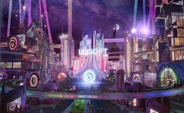 Offizielle Konzeptillustration für Ubisofts geplantes Entertainment Center von 2021 - Bild: Ubisoft / Storyland Studios