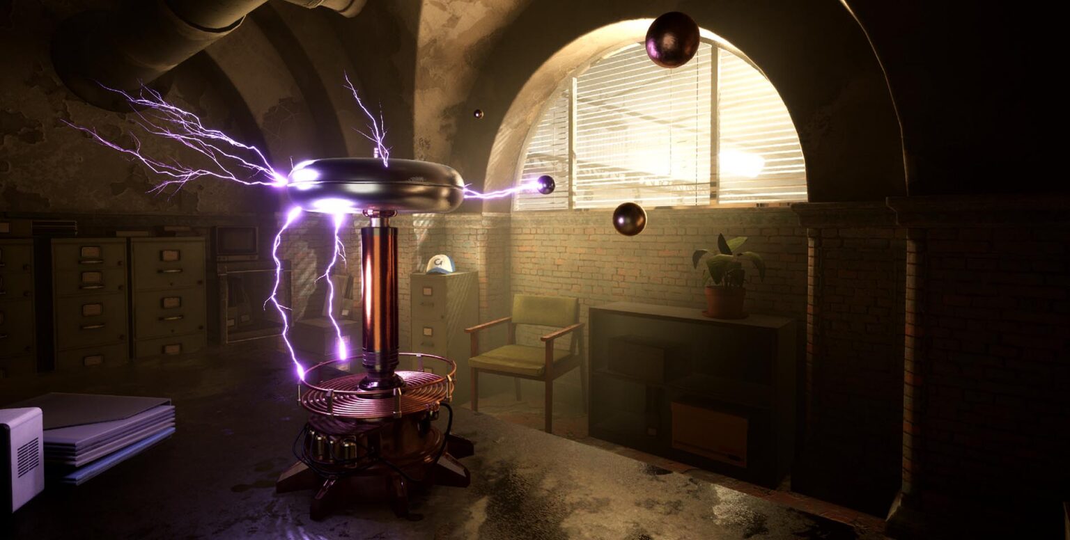 Demonstrationsszene mit elektrischen Effekten aus dem offiziellen Material zu Unreal Engine 4.21 - Bild: Epic Games / Unreal Engine