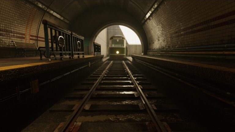 Unity Spotlight Tunnel als offizielle Beispielszene für Beleuchtung und Rendering - Bild: Unity Technologies