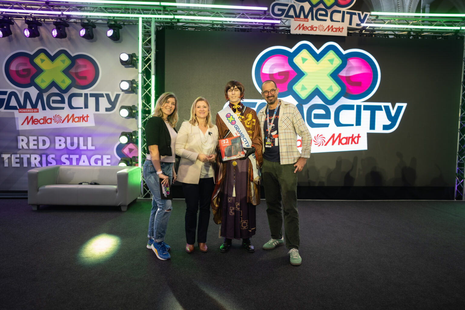 Bühnenaufnahme von der Game City Wien im Oktober 2025 - Bild: Stadt Wien / David Bohmann