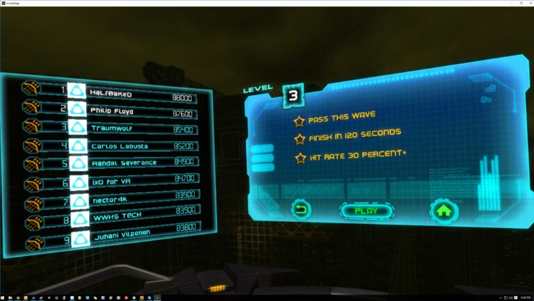 Offizieller Arcade-Saga-Screenshot zur Viveport-Ranglisten-API, keine Werbeeinblendung - Bild: HTC / Viveport