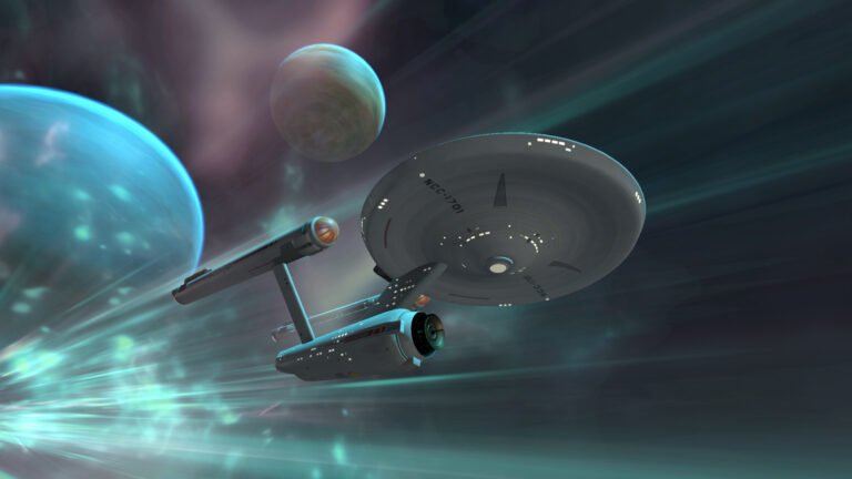Offizieller Ubisoft-Screenshot der Enterprise aus Star Trek: Bridge Crew, Illustration zur Sprachsteuerung - Bild: Ubisoft