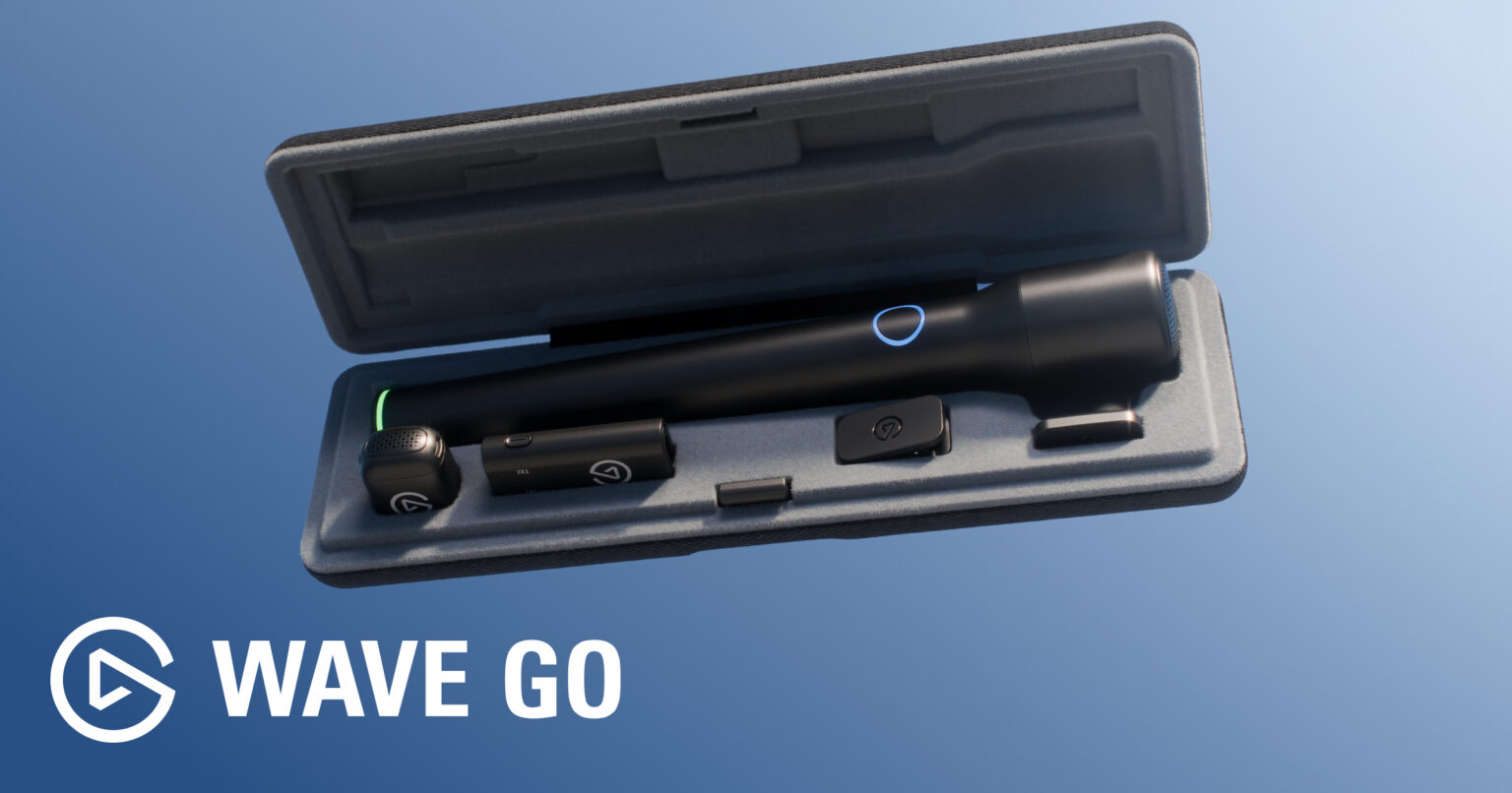 Elgato Wave Go mit Smart Handle und USB-C-Empfänger im Transportcase - Bild: Elgato