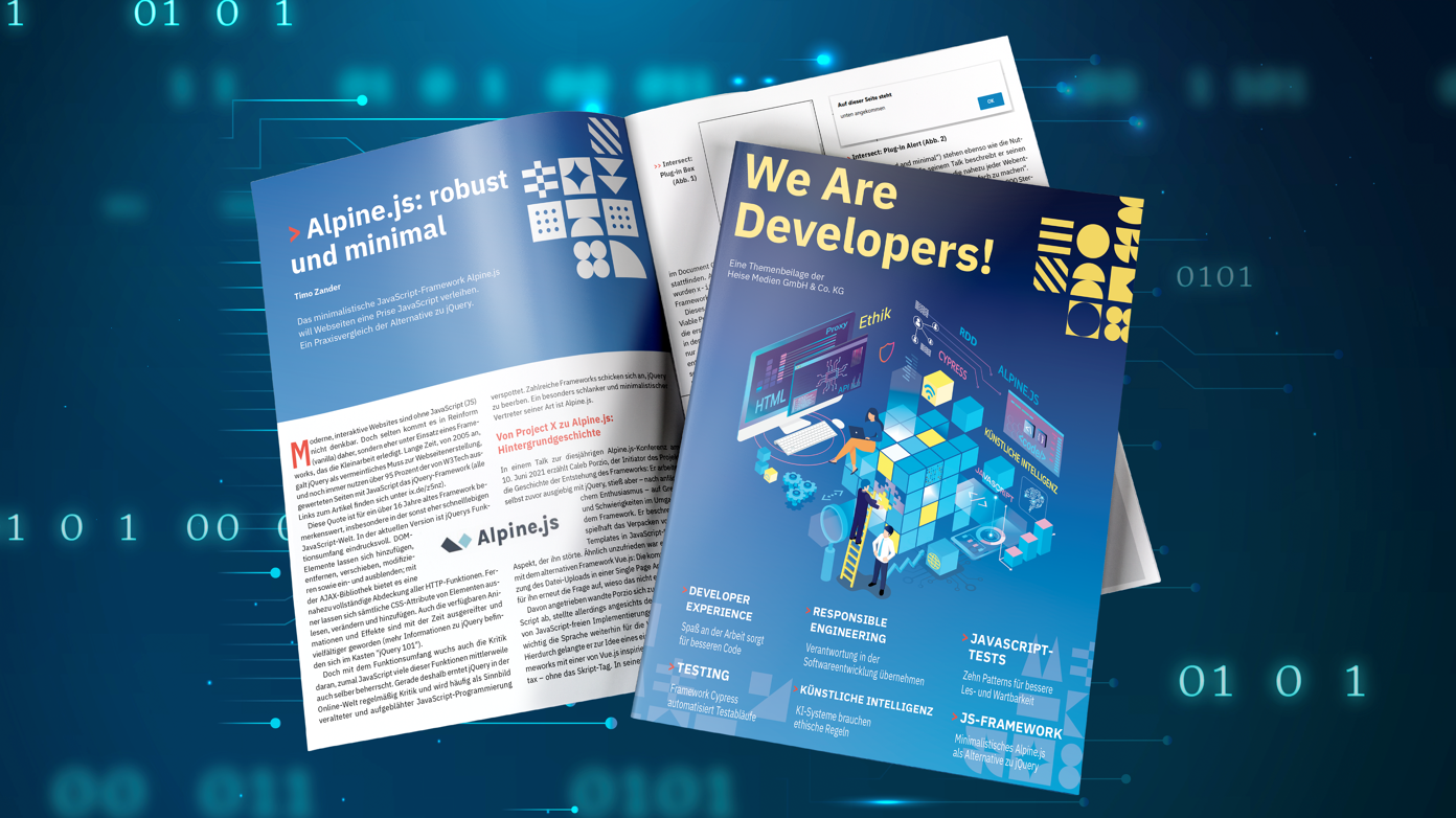 We Are Developers: Herbstausgabe 2021 - Bild: Heise Medien