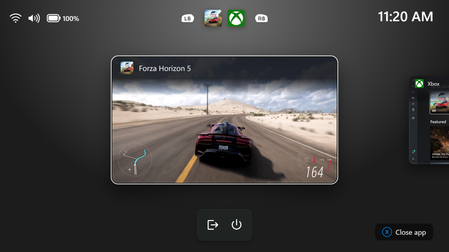 Neue Gaming Task View - Bild: Microsoft