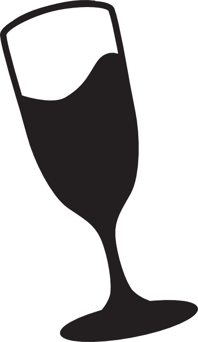 Offizielles Wine-Projektlogo in Schwarz-Weiß als Symbolbild, kein Screenshot des Release-Kandidaten - Bild: WineHQ