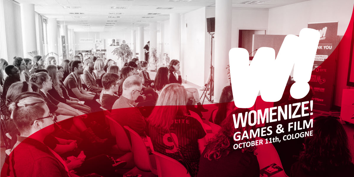 Womenize! Games & Film 2019 Konferenz in Köln - Promobanner
