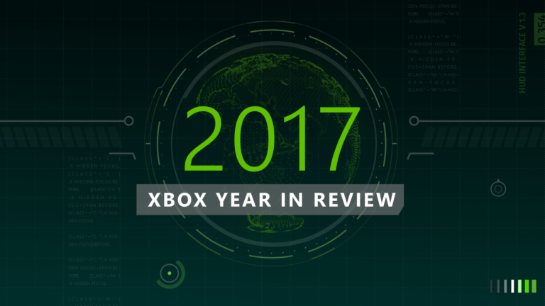 Offizielles Xbox-Year-in-Review-2017-Motiv mit Jahreszahl und stilisierter Weltkugel - Bild: Microsoft / Xbox