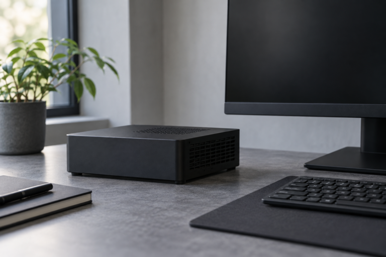KI-generiertes Symbolbild eines allgemeinen Mini-PC-Arbeitsplatzes, keine Produktabbildung des Zotac Magnus ERX480 - Bild: XboxDev